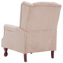  Armchairs Cream Polyester fabric, Wooden frame Standard Armchair A949-282292