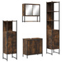  4 Piece Bathroom Furniture Set Smoked Oak Engineered Wood A949-3214712