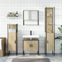  4 Piece Bathroom Furniture Set Smoked Oak Engineered Wood A949-3214712