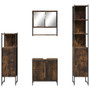  4 Piece Bathroom Furniture Set Smoked Oak Engineered Wood A949-3214712