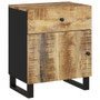  Bedside Cabinet Natural Wood Solid Mango Wood Medium Storage A949-350656