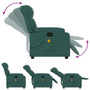 Massage Recliner Chair Dark Green A949-373592