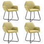  Dining Chairs 4 pcs Green Fabric A949-277104