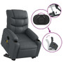  Stand up Massage Recliner Chair Gray Faux Leather A949-3206911