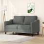  2-seater Sofa Dark Grey 100% Polyester Fabric, Metal, Foam Medium A949-359360