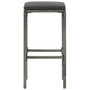  Bar Stool Set of 6 Grey PE rattan, steel, polyester Medium A949-313450