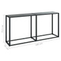  Console Table Black Tempered glass 63.0x13.8x29.7in Simple A949-331679