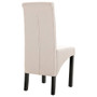  Dining Chair Set of 2 Cream Fabric and rubber wood Standard A949-249235
