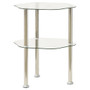  Side Table Transparent Tempered Glass Medium Modern Side Table A949-322790