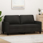  2-seater Sofa Black Fabric (100% polyester), metal, textilene A949-359167