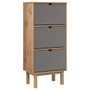  Shoe Cabinet Brown and Grey Solid pine wood, Engineered wood A949-351310