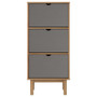  Shoe Cabinet Brown and Grey Solid pine wood, Engineered wood A949-351310