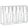  Console Table Silver Stainless Steel, Tempered Glass One Size A949-350025