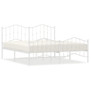  Bed Frame White Powder-Coated Steel 72 x 84 in Bed Frame A949-373861