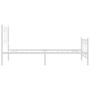  Bed Frame White Steel 39 x 79 in Bed Frame Rectangular Modern A949-376190