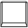  Console Table Transparent, Black Toughened Glass, Powder-Coated Steel A949-322807