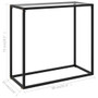  Console Table Transparent, Black Toughened Glass, Powder-Coated Steel A949-322807