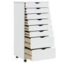  Rolling Cabinet White Solid pine wood, engineered wood, plastic A949-355898