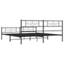  Bed Frame Black Steel Double Modern Bed Frame Rectangular A949-355290