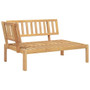  Pallet Corner Sofa Natural Solid Acacia wood 52.4 x 36.2 x 27.2 in A949-3209306