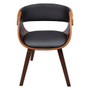  Dining Chair Black and Brown Plywood, Cotton, Polyurethane Standard A949-240708