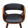  Dining Chair Black and Brown Plywood, Cotton, Polyurethane Standard A949-240708