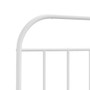  Bed Frame White Powder-Coated Steel Twin Bed Frame Rectangular A949-353679
