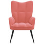  Relaxing Chair Pink Velvet (100% polyester), steel Medium A949-328077