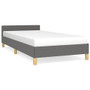  Bed Frame With Headboard Dark Grey 100% Polyester Twin XL A949-347451