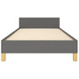  Bed Frame With Headboard Dark Grey 100% Polyester Twin XL A949-347451