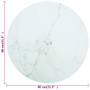  Table Top White Tempered glass 31.5 in diameter Durable A949-322250