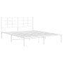  Bed Frame White Powder-Coated Steel King Size Bed Frame A949-355612