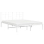  Bed Frame White Powder-Coated Steel King Size Bed Frame A949-355612