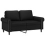  2-seater Sofa Black Faux leather, Metal, Foam 2-seater Durable A949-359499