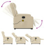  Electric Stand up Massage Recliner Chair Cream Fabric A949-3206239