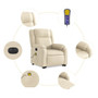  Electric Stand up Massage Recliner Chair Cream Fabric A949-3206239
