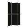  3-Panel Room Divider Black 59.1"x70.9" Fabric A949-350213