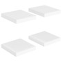  Wall Shelf Set of 4 White Honeycomb MDF, Metal 9.3 x 9.1 x 1.5 in A949-323804