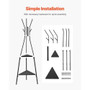 Coat Rack, Freestanding Coats Rack Stand with 2 Shelves & 6 Hooks, Free Standing Hall Coat Tree for E415-YMJDTPJSGJ00O5645001V0