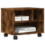 Printer Stand with Wheels Smoked Oak 16.1"x12.6"x13.6" A949-840615