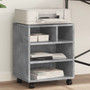 Printer Stand with Wheels Concrete Gray 16.1"x12.6"x18.9" A949-840621