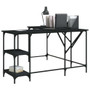 Desk Black Engineered wood, Metal Large Adjustable Feet A949-837587
