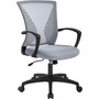 Gray Modern Mid-Back Ergonomic Mesh Office Desk Chair with Armrest on Wheels Q280-HMBGOC389159371