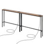 Narrow Console Table, 2 Pack Behind Couch Table with Power Outlets, 1-Tier Long Entryway Table, Nar E415-BSXGZ2JZHK3414JWSV1