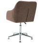Office Chair Brown Polyester, Plywood, Steel Adjustable Swivel A949-278508