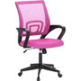 Pink Modern Mid-Back Ergonomic Mesh Office Desk Chair with Armrest on Wheels Q280-PHOCLAB5291925483