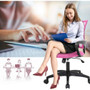 Pink Modern Mid-Back Ergonomic Mesh Office Desk Chair with Armrest on Wheels Q280-PHOCLAB5291925483