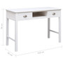 Desk White Solid Paulownia wood and Solid Poplar wood Medium Desk A949-284155