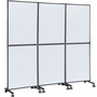Acoustic Room Divider 72" x 66" Office Partition Panel 3 Pack Office Divider Wall Cool Gray Office  E415-LDSGYPF7266SPLHS1V0