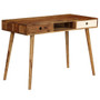 Writing Desk Brown and White Solid Acacia Wood A949-246225